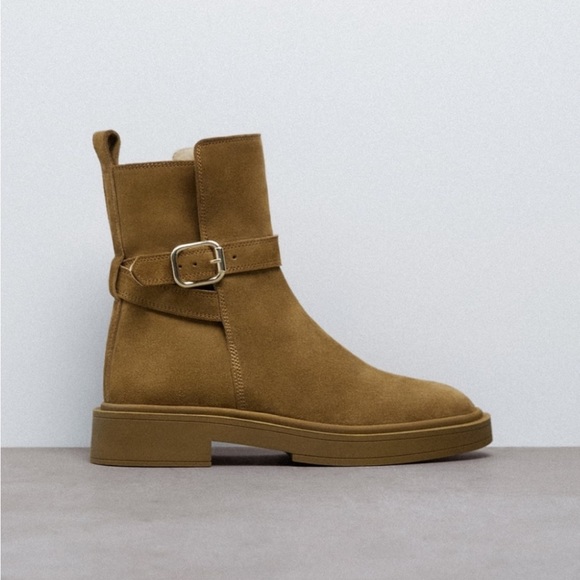 Zara Split Leather Suede Boots - Picture 7 of 7